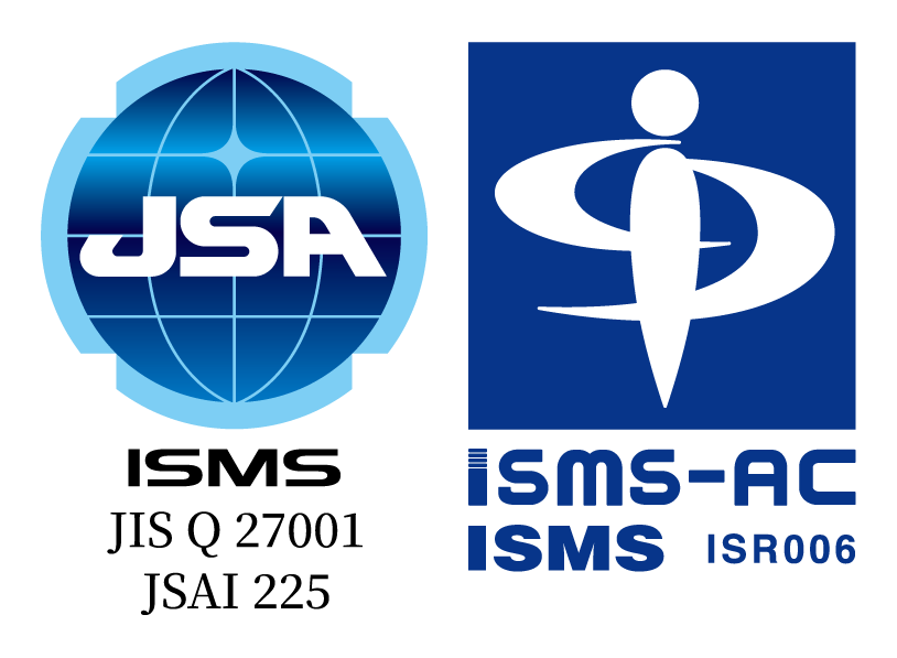ISMS認証ロゴ（JSA / ISMS-AC）